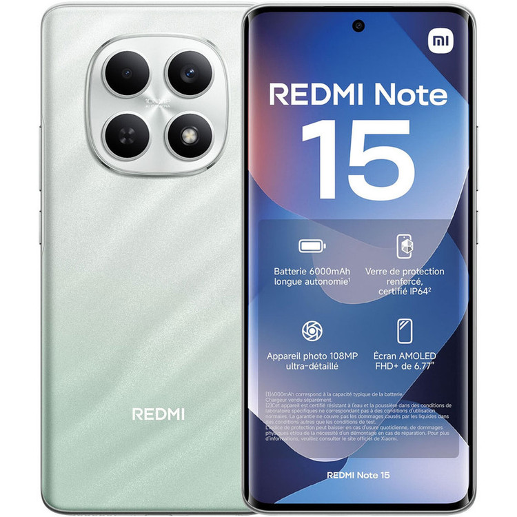 گوشی موبایل شیائومی مدل Redmi Note 15 4G ظرفیت 256 گیگابایت و رم 8 گیگابایت